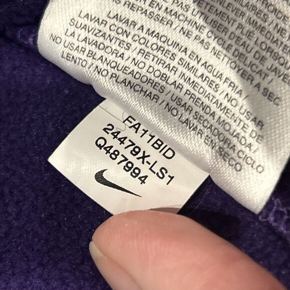 Nike Sweatshirt Mens XXL Clemson Tigers Football Pullover Purple Therma-Fit NCAA - Picture 7 of 8